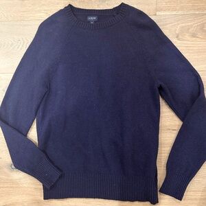 J Crew Mens Navy Blue wool sweater size small